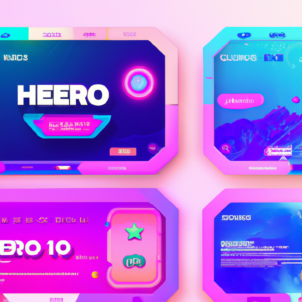 PlayForge hero: pastel arcade montage